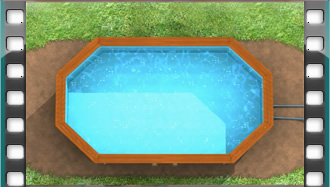 Montaggio piscina in legno - Posa dei bordi