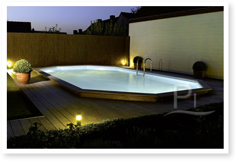 Illuminazione per piscina fuoriterra in legno - Immagine 2
