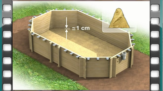 Montaggio piscina in legno - Preparazione del fondo